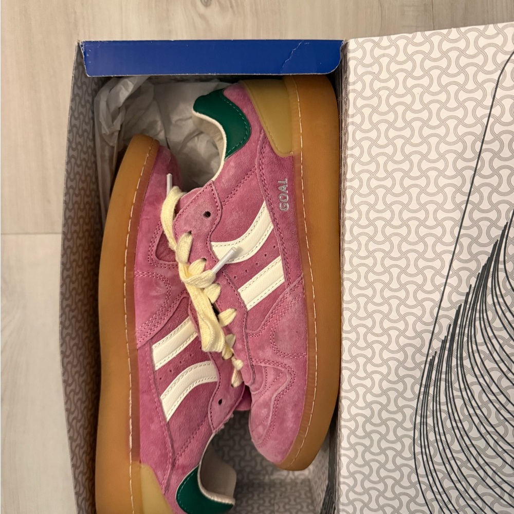 Coolway Pink and Green Suede Sneakers